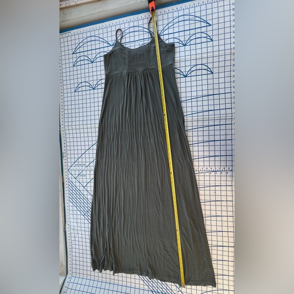 CALVIN KLEIN Floor Length Green Dress MATERNITY CASUAL BEACH Empire Waist Med/Lg - Picture 6 of 9